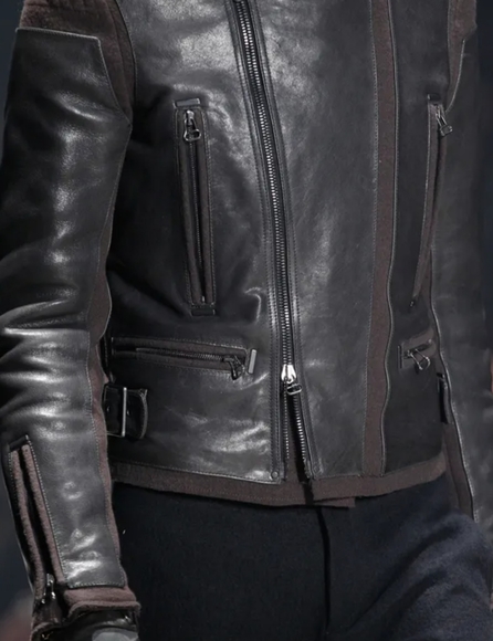 Lanvin leather and wool leather jacket - Picture 4 of 9